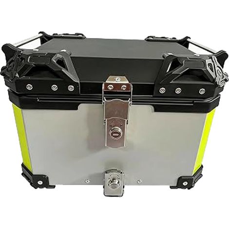 Bauletto per moto, montaggio rapido, design impermeabile, argento opaco (1/2)