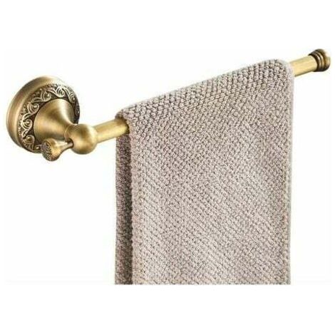 Porte-serviettes antique, barre de serviette rétro en laiton , porte-serviettes de bain vintage montage mural
