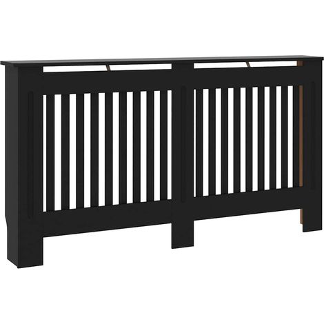 vidaXL Copertura per Radiatore Nera 152x19x81,5 cm in Legno