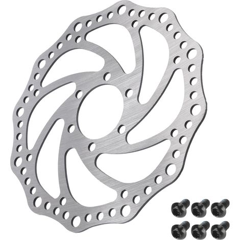 160mm round 6-hole brake disc for Dualtron scooter (with screws), replacement disc for scooter brake (1/4)