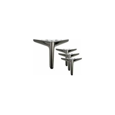Set of 4 black triangular titanium furniture legs, 12 cm, galvanized polished finish, suitable for cabinets, sofas, coffee tables, TV stands and other furniture. (1/5)