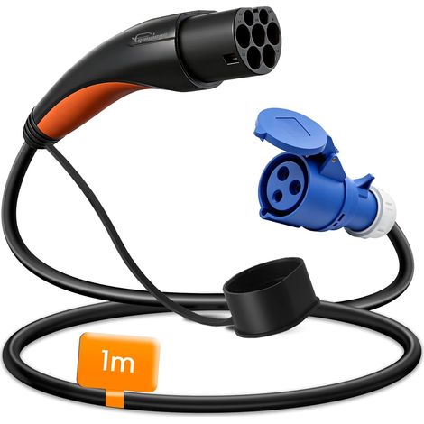Type 2 vers CEE Adaptateur, Max, 16 A, 1 m, câble Type 2 vers CEE (1/5)