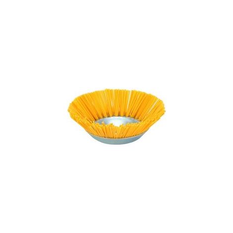 Brosse à désherber jaune en nylon de 20 cm - Accessoires pour tondeuse et coupe-bordures, outils de désherbage et de tonte en nylon (1/5)