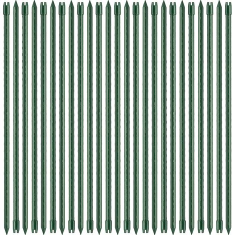 25 Pezzi Paletti in Acciaio per Piante Bastoni di Supporto Stecche per Orto e Recinzioni Tutori Di Varie Misure Resistenti 240 cm – Ø 16 mm (1/5)