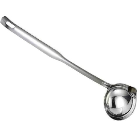 Cuillère à filtrer l'huile en acier inoxydable, louche séparatrice de gras, écumoire pour bouillon et fondue chinoise (1/5)