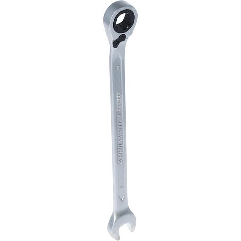 1 - Clé à cliquet - Clé polygonale - Réversible 72 dents - Acier chrome vanadium - Pour mécanique et bricolage - Chromé mat - 8 mm (1/5)