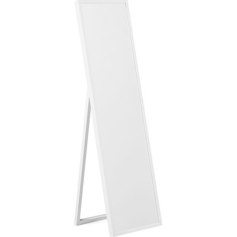 Espejo de pie de material sintético marco blanco 40 x 140 cm dormitorio moderno Torcy