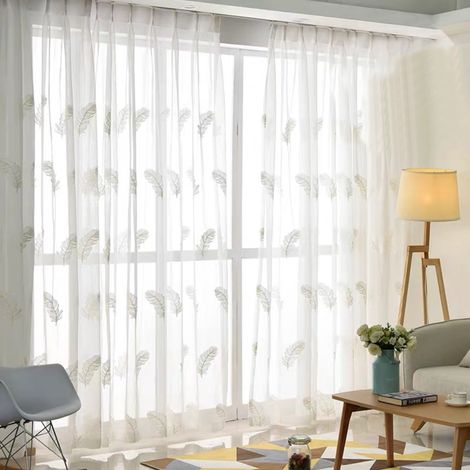 Rideau occultant en polyester pour porte et fenêtre — Idéal pour la décoration de la chambre et du salon (270 x 150 cm) (1/5)