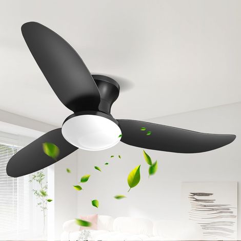 Deckenventilator mit Licht, Deckenleuchte mit Ventilator und Fernbedienung, 3 Farbtemperaturen und 6 Geschwindigkeitsstufen, leise LED-Deckenleuchte mit Ventilator, für Wohnzimmer und Schlafzimmer