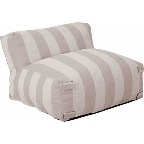 Fauteuil de jardin rayé pour canapé modulable beige - Mixi