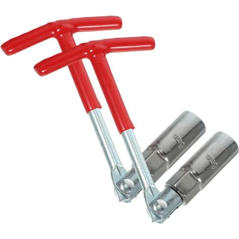 2 Pièces Clé à Bougie Allumage Jeu de Douilles Outil Extraction Douille à Entraînement pour Bougie (1/5)