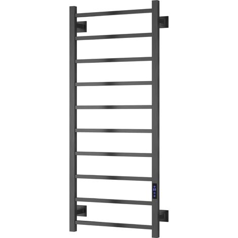 Reina Velino Electric Heated Towel Rail 1200mm H x 500mm W - Gun Metal (1/4)