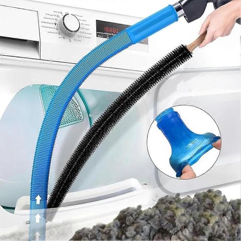 Kit de nettoyage du tuyau d'évacuation du sèche-linge, accessoire universel pour aspirateur à peluches de sèche-linge, avec tuyau et tête de brosse flexible. (1/5)