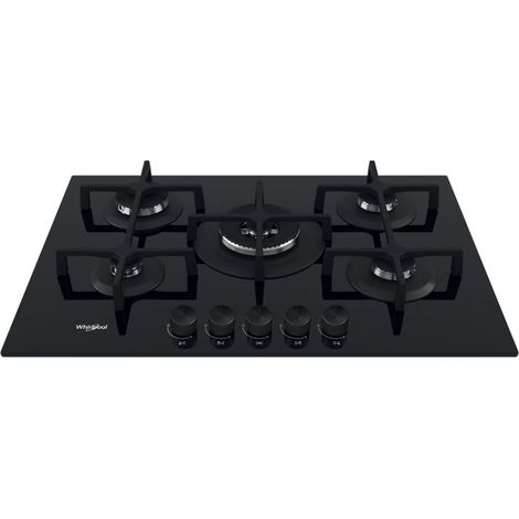 Whirlpool GOA 7523/NB1 Einbaukochfeld 73cm Gas 5 Brenner schwarz