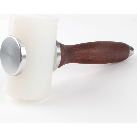 Marteau de sculpture en cuir, marteau en cuir manche en bois nylon bricolage maillet T tête en cuir sculpture artisanat cuir une pièce (1/4)