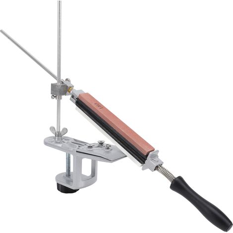 Affûteur d'angle fixe avec 6 pierres à aiguiser, Kit d'outils d'affûtage polyvalent en acier pour Chef de cuisine, coupe-ciseaux, raboteuse (1/5)