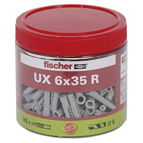 Fischer  tassello  universale  UX  6  x  35  mm  R  con  bordo  scatola  -  531027 (1/4)