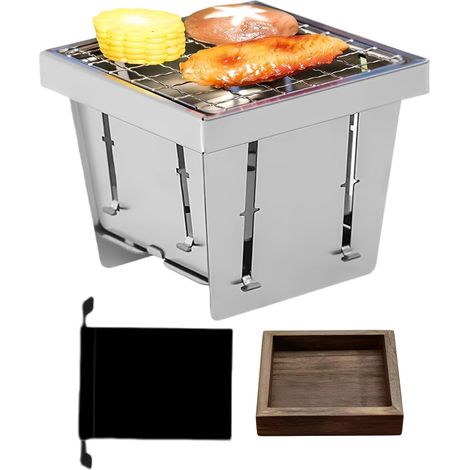 Barbecue portable pour charbon de bois - Four pliable fabriqué en acier (1/5)