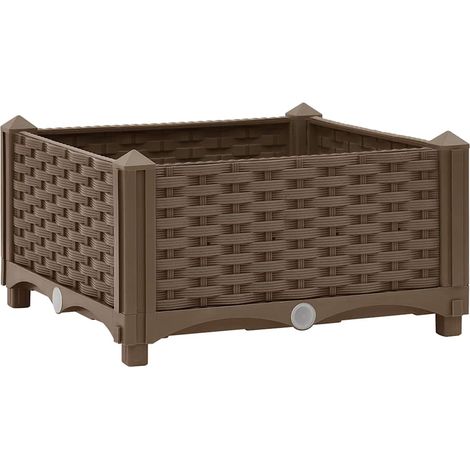 vidaXL Fioriera Rialzata 40x40x23 cm in Polipropilene