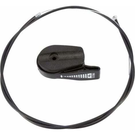 Cable de acelerador para cortacésped ZVD de 65'', universal, de repuesto, para control de cable de acelerador, kit de mango para cortacésped, piezas para cortacésped GXV160 (negro) - TRIM (1/4)