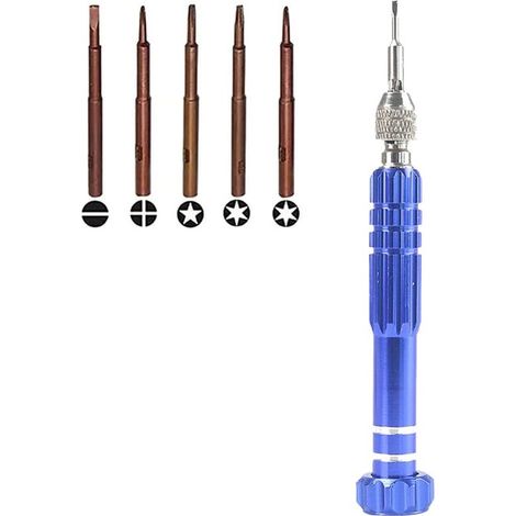 Tournevis Multifonction 5 en 1 Magnétique avec Étui de Rangement Portable pour Réparation Lunettes et Téléphone (1/5)