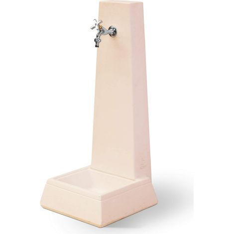 Fontana da Giardino Senza Rubinetto in Cemento Granulato di Marmo Oslo Rosa antico