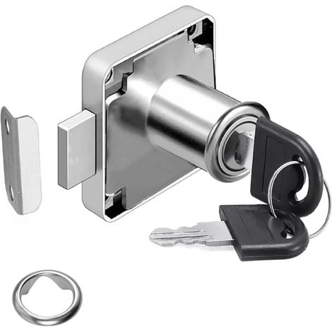 Serratura a camma da 22 mm, serratura per cassetta postale, serratura per armadio di sicurezza per armadio con chiave diversa per mobili, armadio, cassetta postale, cassetto, scrivania (1/3)