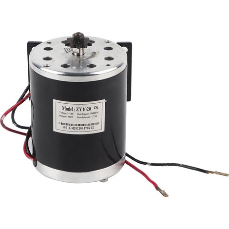 Moteur électrique brossé 500W DC 24V avec support pour Scooter, vélo, Gokart