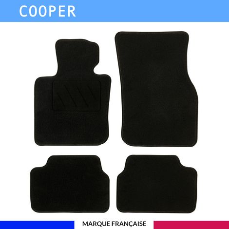 Tapis de voiture sur mesure pour MINI ONE et MINI COOPER F56 3 portes – 4 pièces – Système antidérapant AUTOGRIP® – Clips de fixation d'origine (1/4)