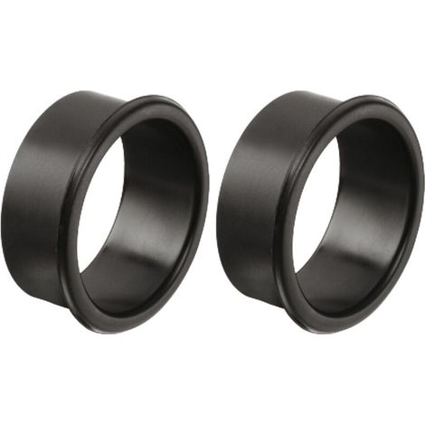 2x Anneau d'aération rond plastique caravane camping car Delrin avec bord de recouvrement à encastrer Ventilation Cache Protection Meuble Mur Plafond Bague, Ø29mm noir (1/2)