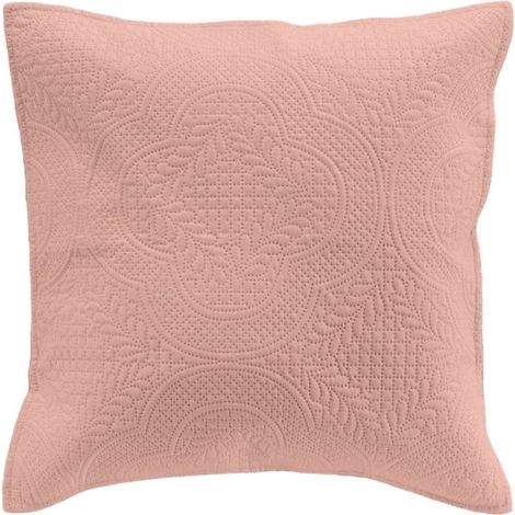 Housse de Coussin "Romane" 40x40cm Rose (1/4)