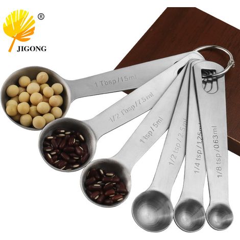 Cuillère doseuse ronde en acier inoxydable, cuillère doseuse pour lait en poudre, ustensile de cuisine, ensemble de cuillères à café