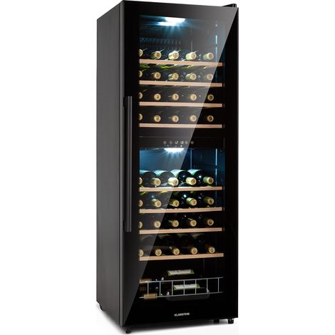 Klarstein Barossa 54 Duo Frigorifero per vini 2 zone 148 litri 54 bottiglie Display touch Nero (1/5)