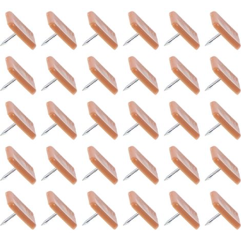 Patins de Meubles Rectangulaires 30 Pièces en Fer et Plastique pour Glissières de Tiroirs, Patins de Pieds de Chaise pour Sols en Bois, Carrelage et Moquette, Accessoires pour (1/5)