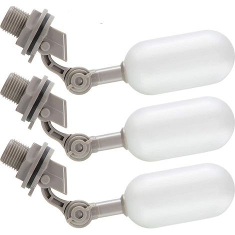FITLAB-Lot de 3 robinets flotteurs 1/2 pouce Bras réglable Plastique ABS résistant à la corrosion Pour abreuvoirs et aquariums (1/5)
