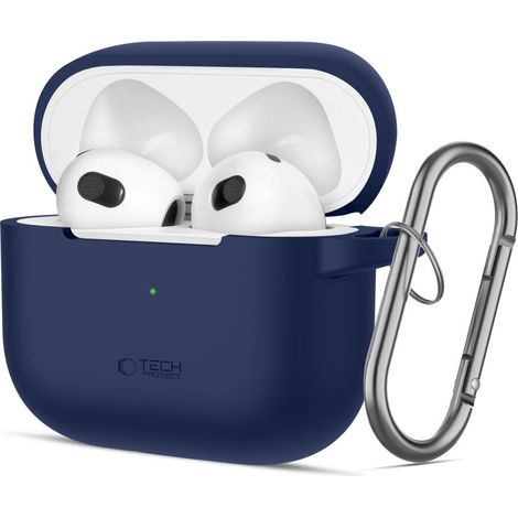 Crochet en silicone Tech-Protect pour AirPods 3 Apple, bleu marine (1/5)