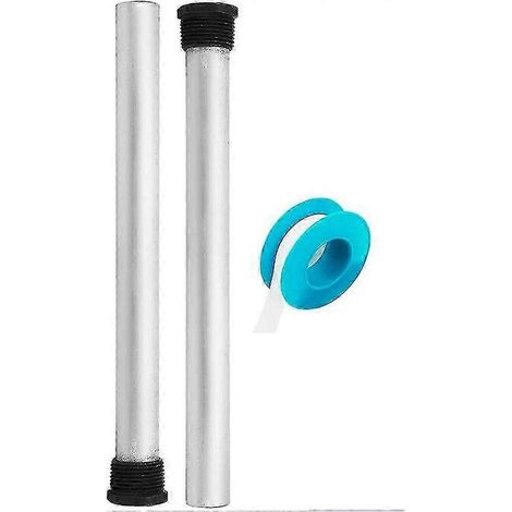 25-26 Lot de 2 Anodes de chauffe-eau pour VR en aluminium/zinc pour réservoir d'eau chaude de VR Morflo - 9,25 et 3/4 pouces (1/4)