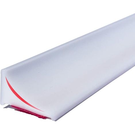 100CM butée de douche pour porte sans cadre, barrière d'eau en silicone seuil douche, bande autocollante protection du barrage salle bain et cuisine, Blanc (1/5)