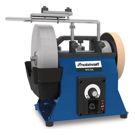 Affûteuse à sec et à eau 150 W meule corindon haute qualité ø250 mm à vitesses variables 230 V Holzkraft NTS256