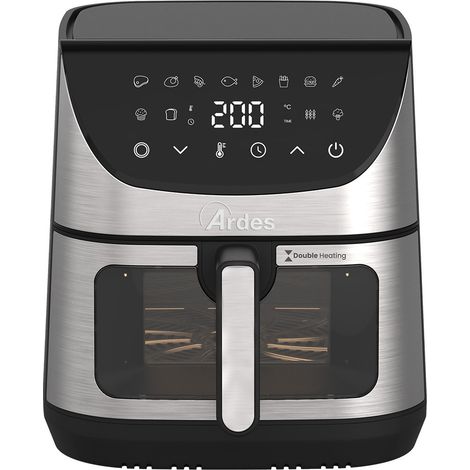 Ardes Friggisana Supreme 8L Doppelheiz-Heißluftfritteuse mit 1600 W und 12 Programmen