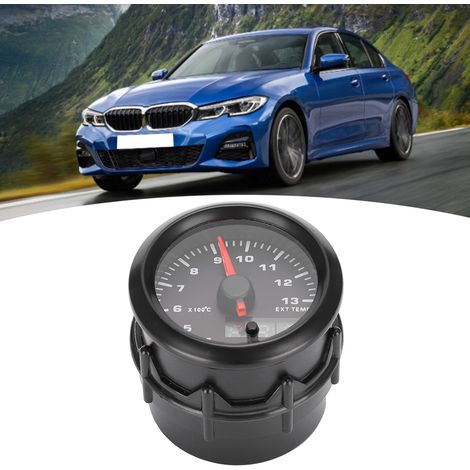 Jauge de température des gaz d'échappement 52 mm (2 pouces) à 7 couleurs, avec capteur et affichage numérique LED. (1/5)