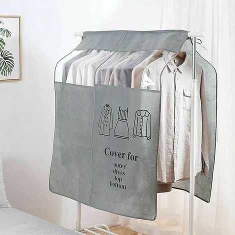 Dustproof protective cover 90 × 110 cm universal garment cover (grey)-RAPANDA (1/4)