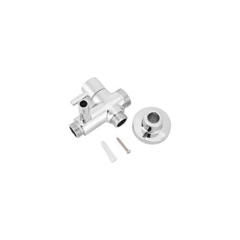 Desviador de ducha mural de cobre con base de montaje G1/2", compatible con grifos estándar.