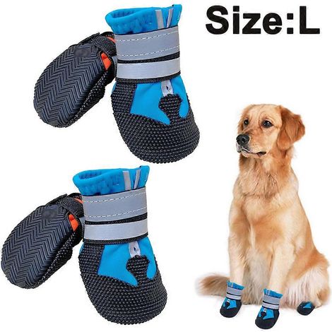 Chaussures pour chien, bottes de protection imperméables, bottines antidérapantes, taille L (1/5)