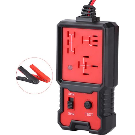 Testeur de relais automobile portable 12 V, affichage LED 4/5 broches, outil de diagnostic pour la réparation automobile (1/5)