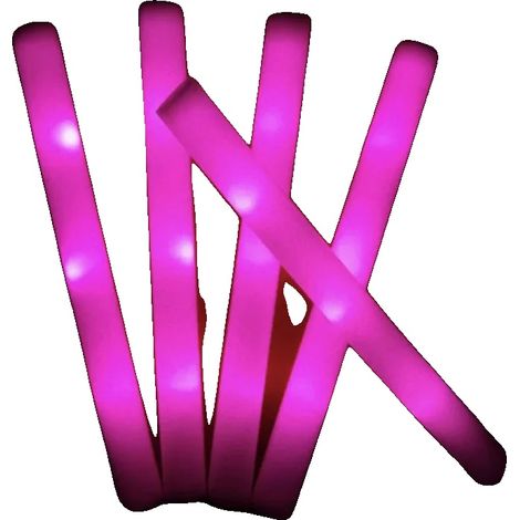 Bastoncini LED in schiuma, effetti luminosi RGB colorati, perfetti per feste ed eventi, 30 pezzi rosa, 1600900700 mm-d (1/2)