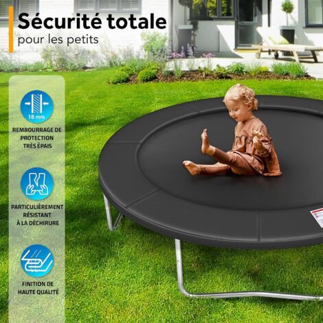 Tapis de sécurité pour trampoline de 366 cm – Tissu PVC 500D résistant aux UV – 1,5 cm d'épaisseur – 25 cm de largeur (1/3)