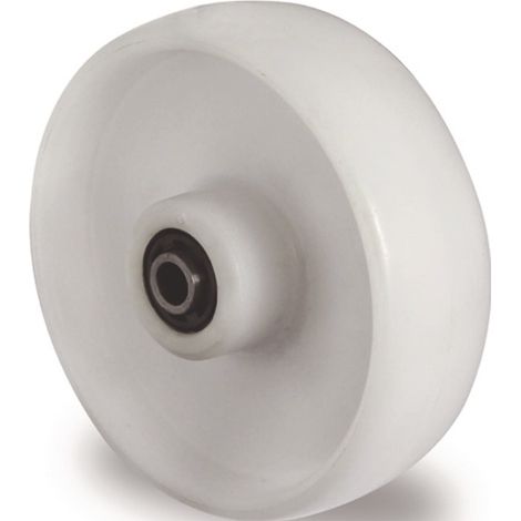 Roue de secours D.150mm Cap.300kg PA blanc Axe-D.20mm Long. moyeu 59mm TECWERK (1/2)