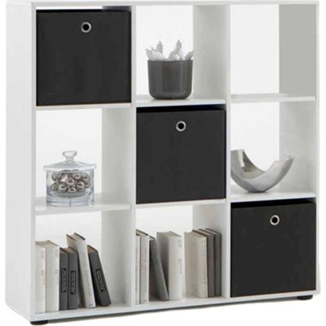 Étagère 9 Cases Design "Gaman" 108cm Blanc (1/5)