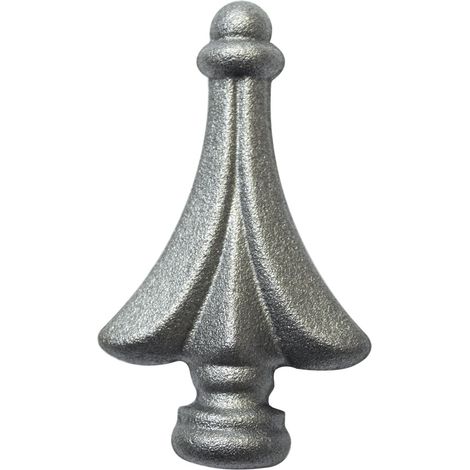 IAM DESIGN Geländerstab Spitze Höhe 80mm Base D - Stabspitze für Treppengeländer, Schmiedeeisen